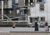 Locatie Utrecht Stadhuis. Architect Enric Miralles. Met de renovatie in 2000 verbond de architect een middeleeuws gebouwencomplex met hoogwaardige nieuwbouw.Foto Wout Nooitgedagt